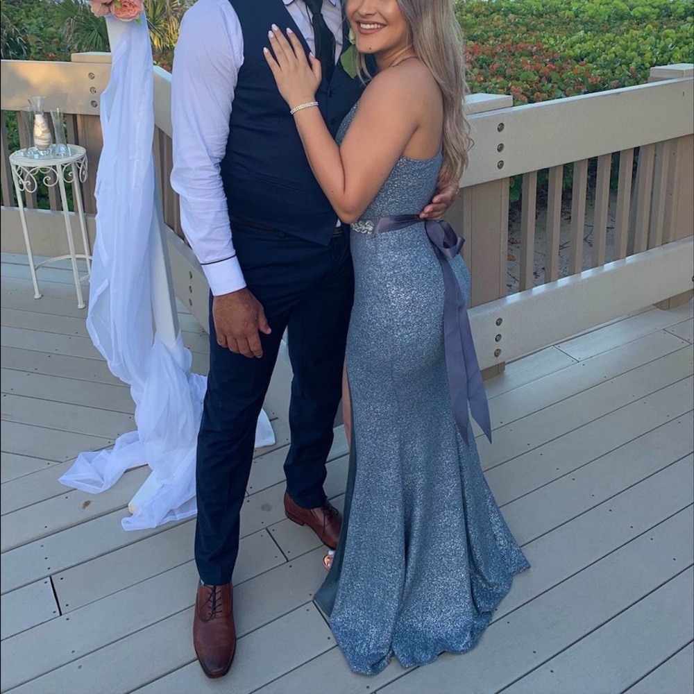 Blue/silver gown